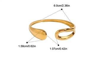 NEW KATIE RAE COLLECTION women's mona cuff bracelet in gold